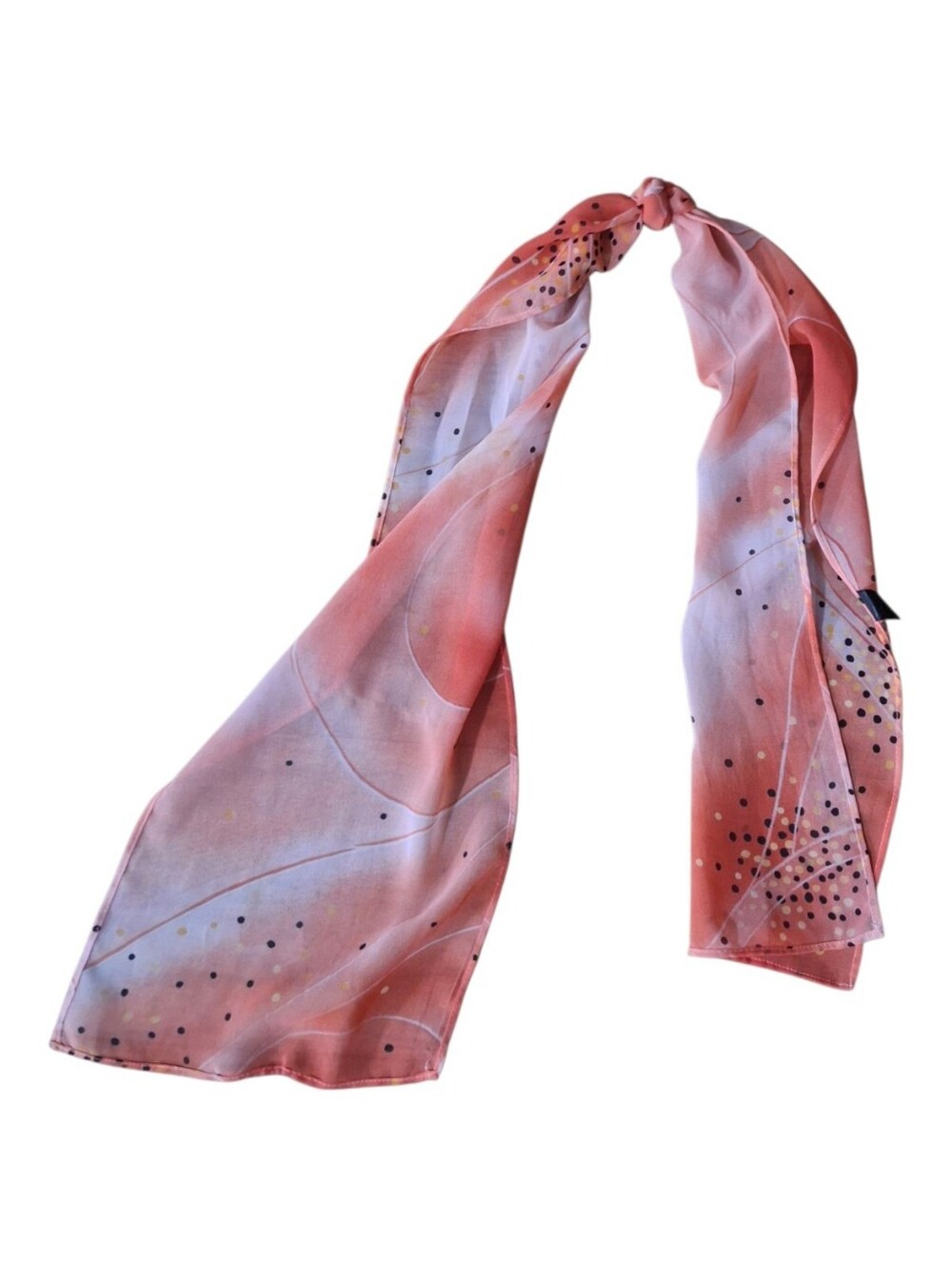 Lightweight Peach Orange Patterned Women’s Scarf